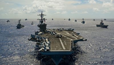 Map shows U.S. and China's aircraft carriers in Pacific this week