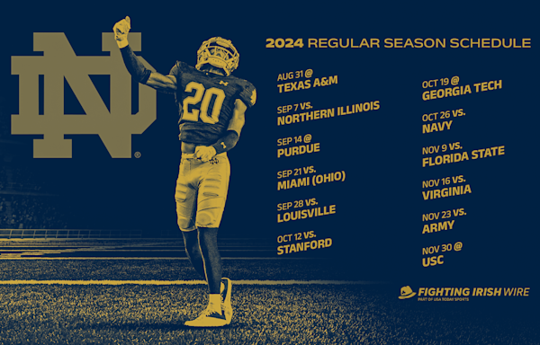 Downloadable 2024 Notre Dame Fighting Irish football schedule