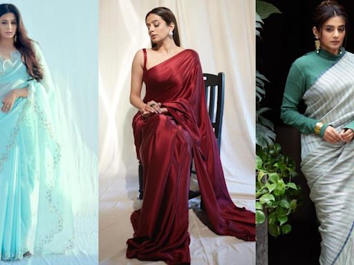 Priyamani Birthday 2024: From bright blues to royal reds, actress stylish saree looks