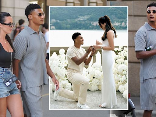 Ollie Watkins walks hand-in-hand with fiancee in Milan after romantic engagement