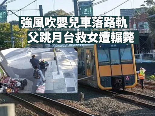 嬰兒車遭強風吹落路軌 父跳月台救女遭輾斃 另一雙胞胎無恙