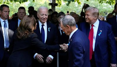 Kamala Harris, Donald Trump shake hands again at 9/11 anniversary ceremony