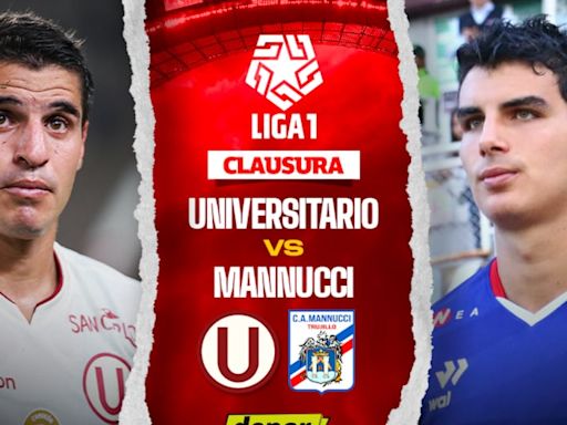 GOLPERU, Universitario vs. Mannucci EN VIVO: en qué canal ver partido por la Liga 1
