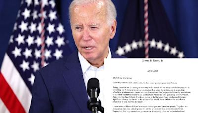 Joe Biden's statement in full as he pulls out of presidential race