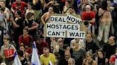 Protesters in Tel Aviv press the government to publicly accept a ceasefire plan being promoted by the US administration, saying the "hostages can't wait"