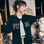 PUMA 外套 基本系列 SQUAD 黑 大LOGO 王淨 棒球外套 女 67790201