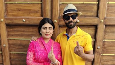 Ravindra Jadeja, wife Rivaba vote in Gujarat during Phase 3 of Lok Sabha Election