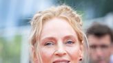 Uma Thurman Proves She’s Ageless In A Platinum Blonde Wig While Filming New Movie With Samuel L. Jackson