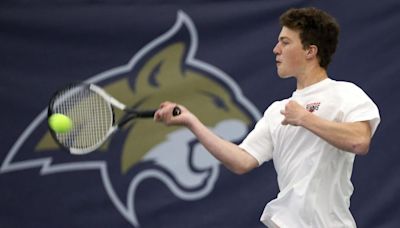 Class AA tennis tournament goes deep into the night on first day