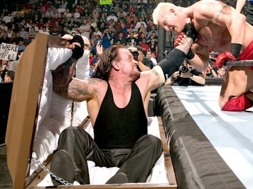 Video: The Undertaker Watches His Greatest Casket Matches In WWE - Wrestling Inc.