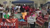 Hundreds gather for district-wide protest against HISD outside of city hall