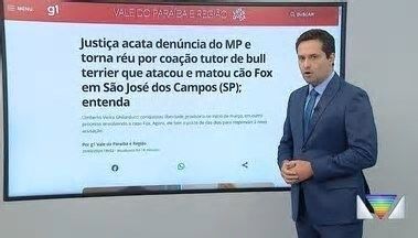 Jornal Vanguarda. G1 - Justiça acata denúncia do MP e torna réu tutor de bull terrier que matou cão Fox