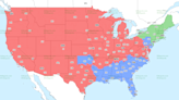 TV broadcast maps for Week 18 of NFL action