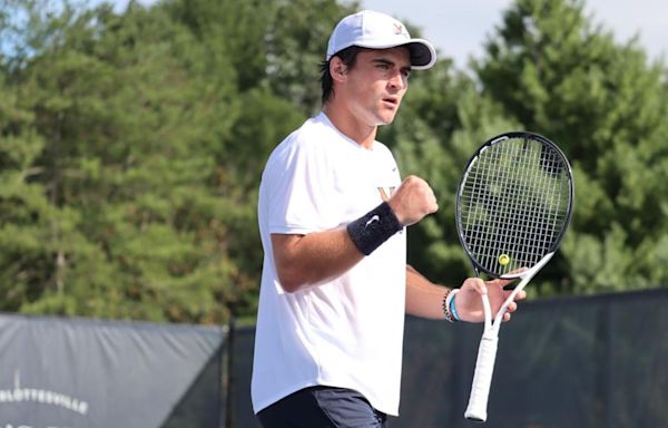 James Hopper, a former Division III tennis star, is making a major impact in his first year with Virginia men's tennis team
