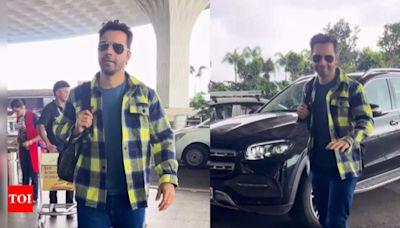 Varun Dhawan turns heads at Mumbai airport, paps inquire, 'Aaj kal bohot kam mil rahe ho' | Hindi Movie News - Times of India