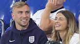 Dani Dyer celebrates with partner Jarrod Bowen after England Euros win