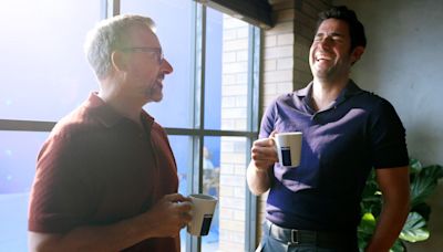 Watch Steve Carell & John Krasinski Crack Each Other Up Behind the Scenes of New Lavazza Commercial (Exclusive)