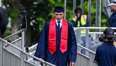 Barron Trump’s choice of New York college revealed as he’s spotted arriving on first day