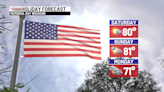 Turning mainly sunny and warm today but unsettled for Memorial Day