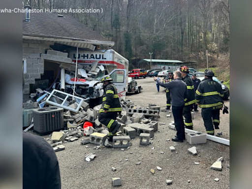 West Virginia animal shelter heavily damaged after U-Haul truck rams into building