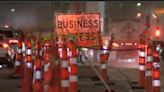 Section of Las Vegas Boulevard closing down to one lane for construction work