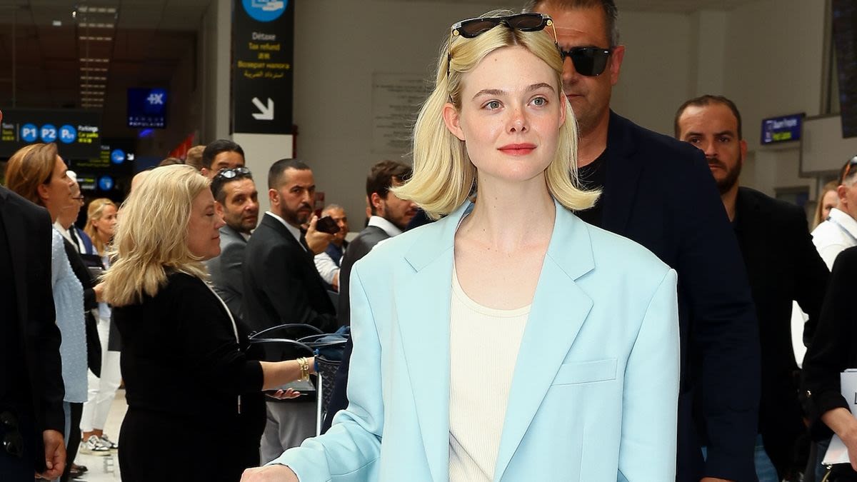 Elle Fanning Gives a Free Lesson in Elevated Travel Outfits at the Cannes Airport