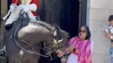 Shocking moment King's Guard horse bites selfie-taking tourist