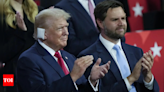 Trump makes first appearance since assassination bid, attends Republican convention with bandaged ear - Times of India