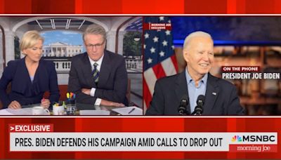 Biden, 81, dials into TV show to defend himself