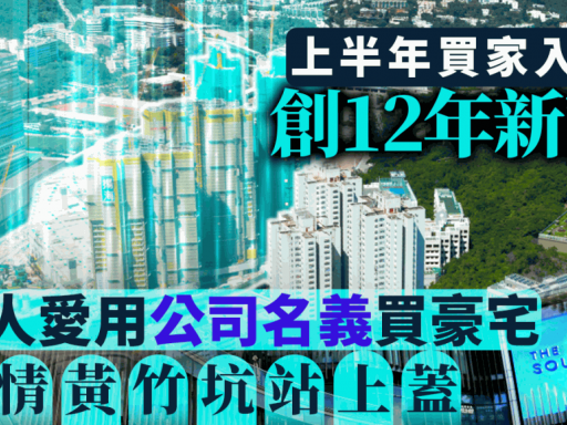 上半年買家入市創12年新高 中原：富人愛用公司名義買豪宅 鍾情黃竹坑站上蓋