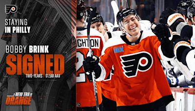 Flyers Re-Sign Forward Bobby Brink to a Two-Year Contract | Philadelphia Flyers