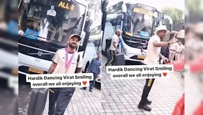 Virat Kohli Somehow Escapes As Hardik Pandya Burns Floor With His Dance Moves. Watch | Cricket News