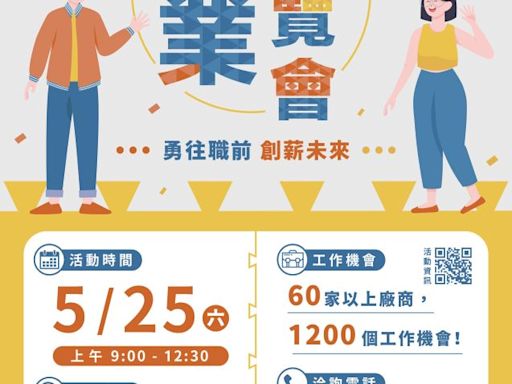 屏東地區就業博覽會 5/25登場 60家廠商提供上千職缺 薪資上看65K