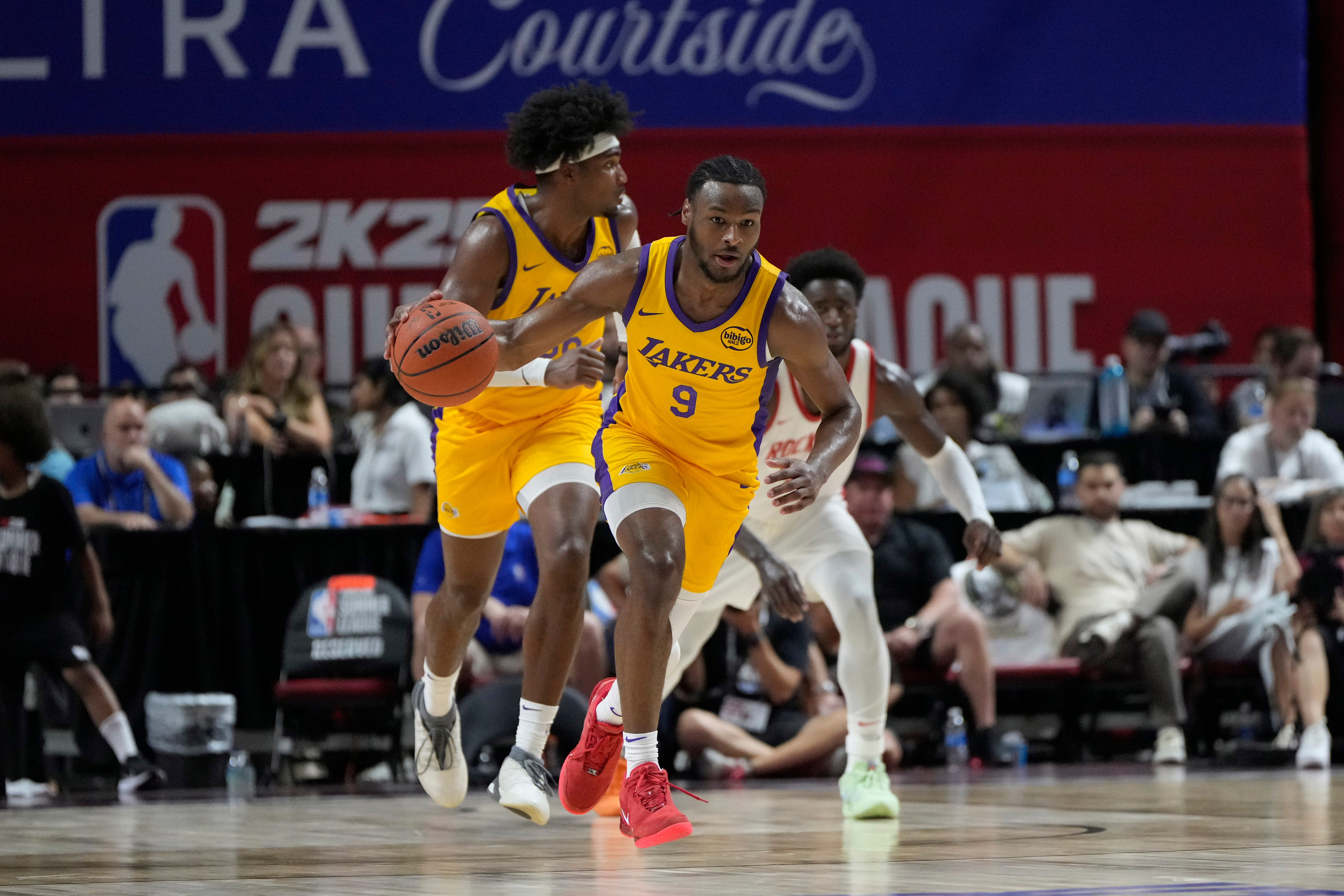 How many points did Bronny James score? Lakers-Hawks Summer League box score