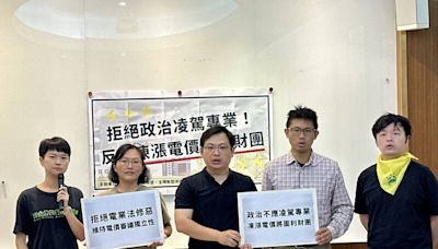 拒絕政治凌駕專業 環團反對藍白凍漲電價、圖利財團