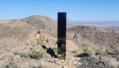 Shiny monolith removed from mountains outside Las Vegas. How it got there still is a mystery