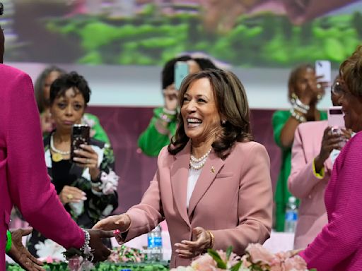 Harris focuses on her personal story, not Biden questions, as she speaks to Black and Asian voters