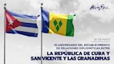 Cuba celebra relaciones diplomáticas con San Vicente y las Granadinas (+Post) - Noticias Prensa Latina