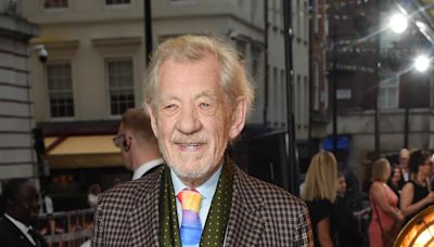 Sir Ian McKellen, 85, is back on his feet at The Critic premier