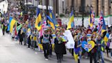 Crowds show support for Ukraine on second anniversary of Russian invasion
