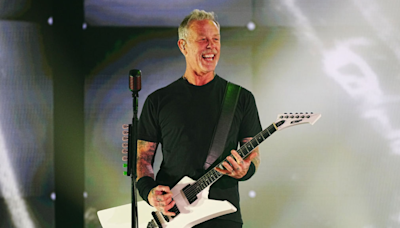 Watch James Hetfield sing Metallica hit Enter Sandman after inhaling helium