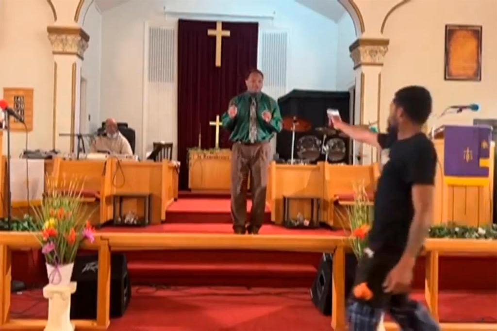 A PA man tried to shoot a pastor during a church service but his gun wouldn’t fire, state police say