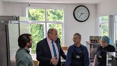 WATCH Lib Dem leader Ed Davey makes jam with locals during Sutton visit