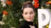 'Last Man Standing' Star Kaitlyn Dever Wears Dramatic Red Carpet Dress with a High Leg Slit