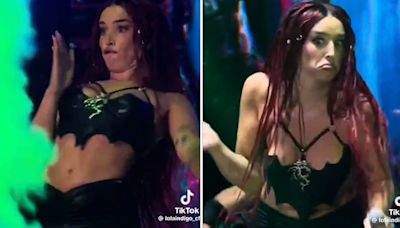 Las caras de Lola Índigo durante un concierto: preocupación entre sus fans