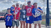 Buffalo Bills fan being treated for brain cancer has his wish granted at training camp