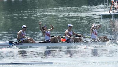 US wins its first rowing Olympic gold medal in the men’s four class since 1960