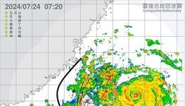 鄭明典：全颱警戒，中度颱風凱米，已形成季風低壓"的風場