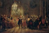 Frederick the Great Playing the Flute at Sanssouci