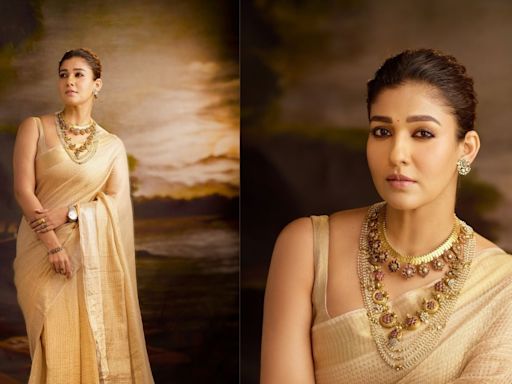 Nayanthara Looks Regal In Off-White Silk Saree And We Can't Take Our Eyes Off Her - News18